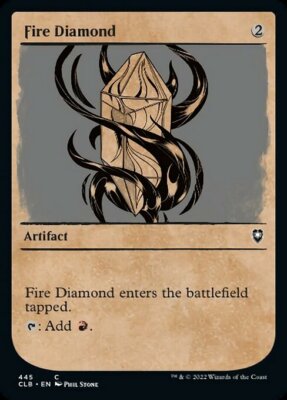 MTG Baldur's Gate SHOWCASE C Fire Diamond #445 PLAYSET 4x x4