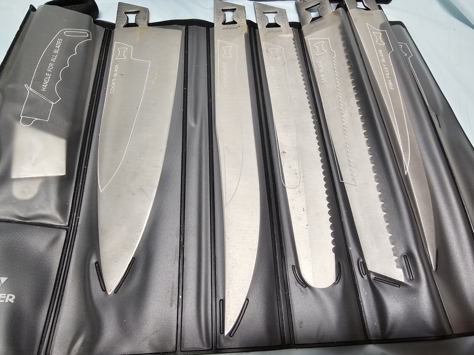 Vintage Kershaw Kai Blade Trader Interchangeable 6 Knife Set w/case eBay