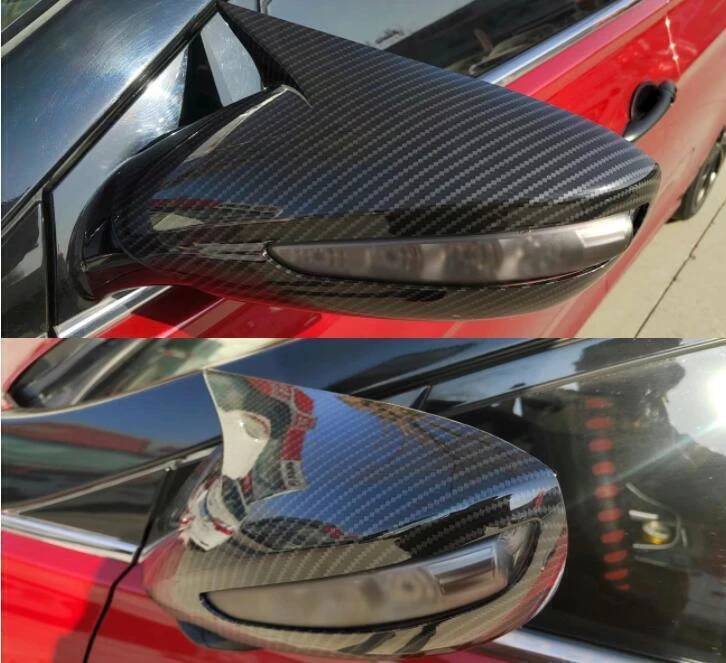 Exterior Ox Horn Rear View Side Mirror Cover Trims For Hyundai Sonata 2011-2014 - Image 4 of 4