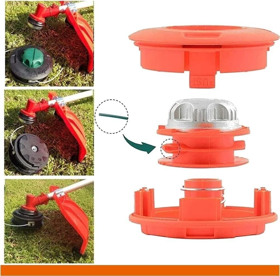 Testina Decespugliatore Tagliaerba Doppio Filo Bobina Ricambio Batti e Vai Brico - Immagine 4 di 4