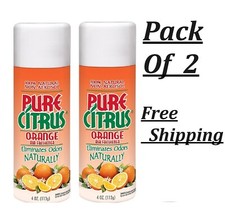 Pure Citrus Orange Air Freshener, 4Oz. Orange Scented Non-Aerosol . PACK OF 2