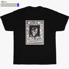New CULTURE CLUB WHITE BOY GEORGE POP logo Black T-Shirt Size S-3XL