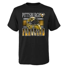 Outerstuff NHL Youth Boys Pittsburgh Penguins Helmet Head Short Sleeve Tee