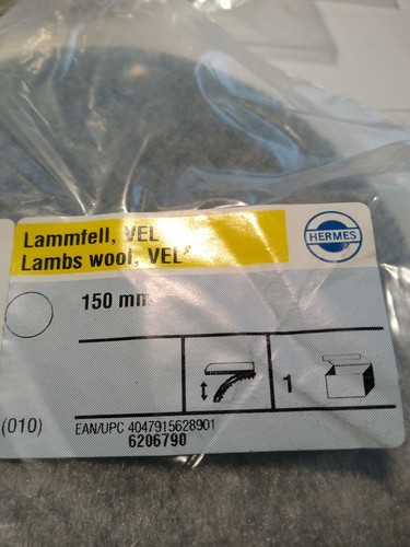 Hermes - 150 mm (6 Zoll) Lamm Wollpad Vel, Haken und Schlaufe - Bild 6 von 7