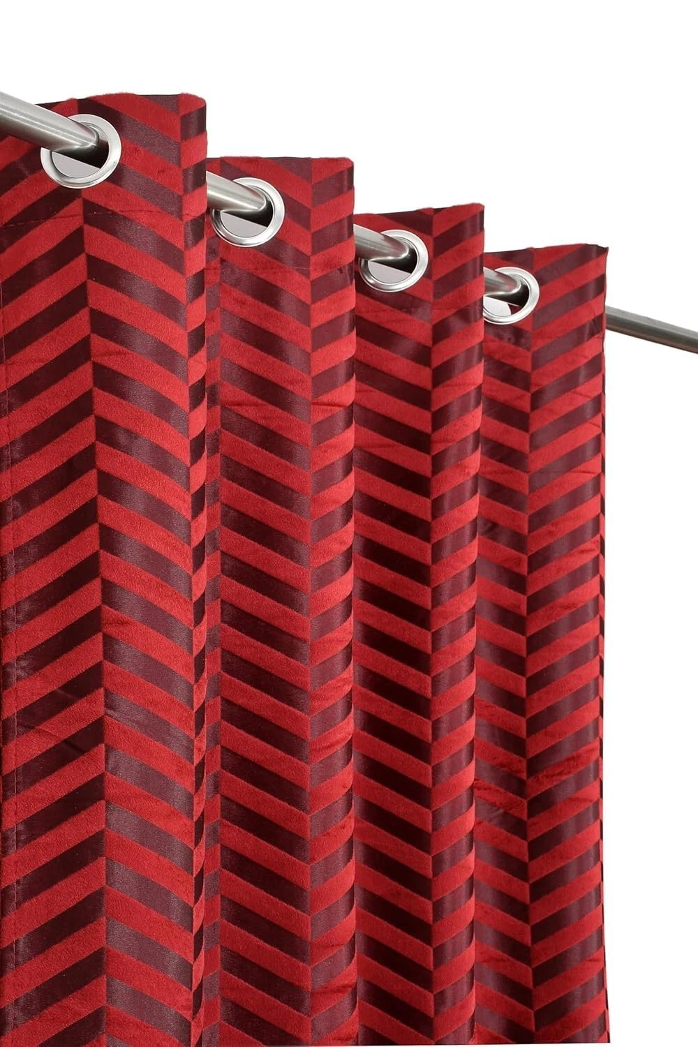 Nuevo 2 Piezas Ojal Poliéster Terciopelo Cortina Puerta Conjunto -