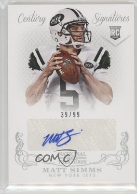 2013 Panini National Treasures Signatures 39/99 Matt Simms Rookie Auto RC 1j6