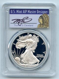 2025 W $1 Proof Silver Eagle Congrats PCGS PR70DCAM Thomas Cleveland Native