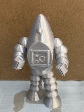 Original 3-D print 1950s Retro robot 3-inch hard plastic toy Spaceman figure 17