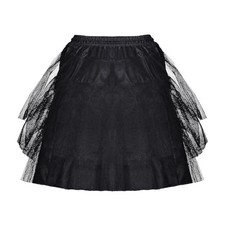 baotongle Girls 3 Layers Tulle Short Wedding Flower Girl Small Standard Black