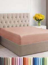 King Fitted Bed Sheet - Bottom Single Fitted Sheet Only - Ultra-Soft Hotel Lu...