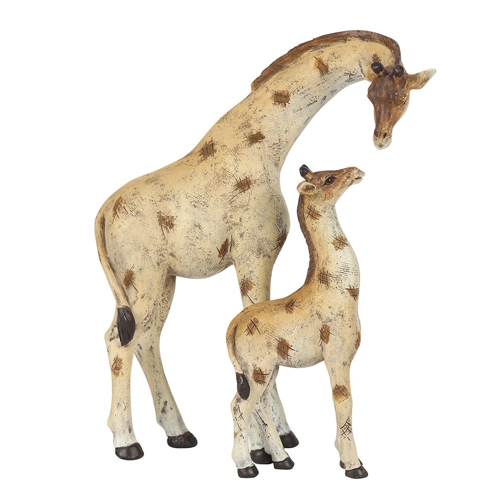 Giraffe Parent & Child Ornament Figure Wildlife Jungle Animals Love