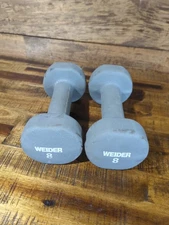 Set of 2 Weider 8 lb Neoprene Dumbbells Hand Weights