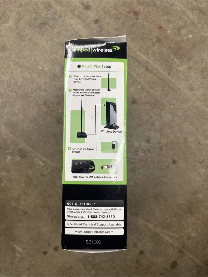 Amplificador de Señal Wi-Fi Amped Inalámbrico Alta Potencia 1000mW (SB1000) Foto 3 de 4