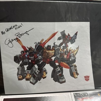 GREGG BERGER Signed TRANSFORMERS GRIMLOCK 8x10 Autograph