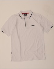 Polo uomo UMBRO media bianca poliestere CM08