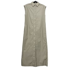 Everlane Supima Cotton Sleeveless Button Front Shirt Dress Sage Green Size 00