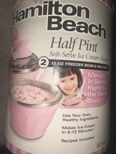 Hamilton Beach Half Pint Soft Serve Ice Cream Maker Pink