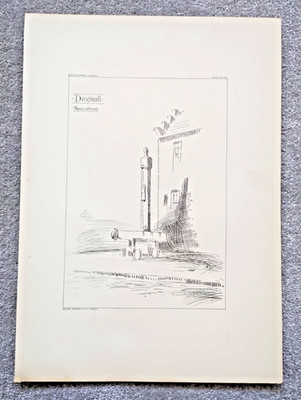 Dingwall Market Cross, Scotland - Antique Print - 1900 (Seller Ref V2)