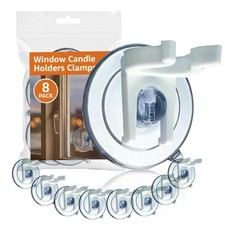 8 PCS Window Candle Holders Clamps   Christmas Suction Cup Holder   Strong Su...