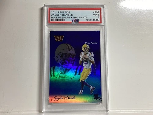 2024 Jayden Daniels Prestige Blue Premium XTRA Points Serial #41/299 PSA 9 Mint