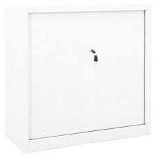 Sliding Door Cabinet White 35.4"x15.7"x35.4" Steel