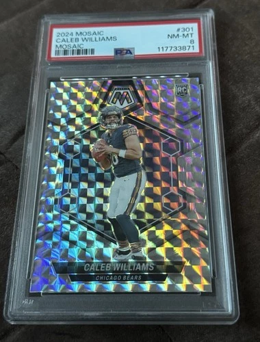 2024 Panini Mosaic Mosaic Prizm Rookie Caleb Williams #301 PSA 8 Bears