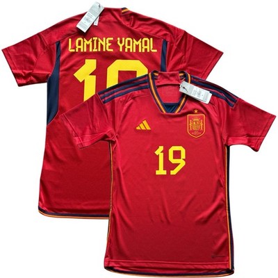 2022/23 Spain Home Jersey #19 Lamine Yamal Small adidas
