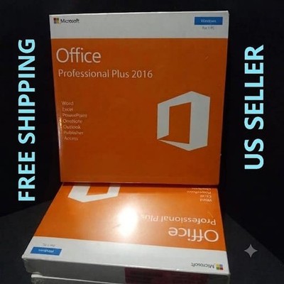 Microsoft Office Professional Plus 2016 DVD New Sealed Retail Package for 1pc