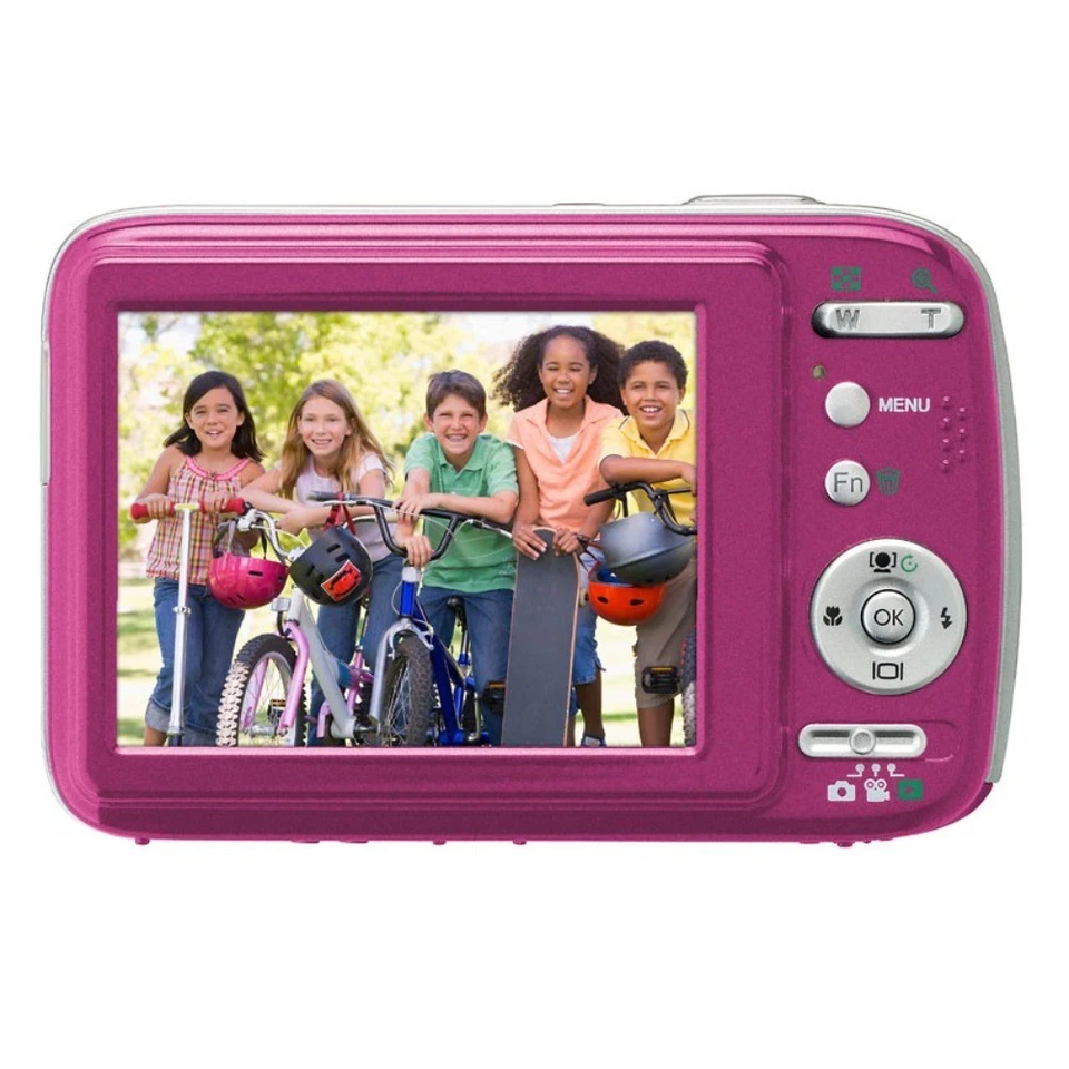 Sanyo VPC S1414 Digitalkamera 14 Megapixel 14-facher optischer Zoom Rosa - Bild 2 von 4