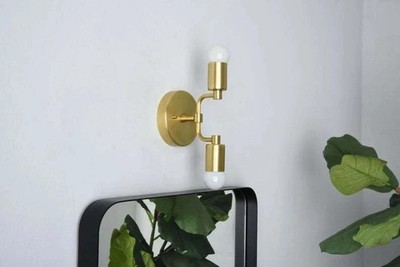 Iconic Brass Wall Sconce Mid Century Modern Vanity Light Adjustable Wall Lamp