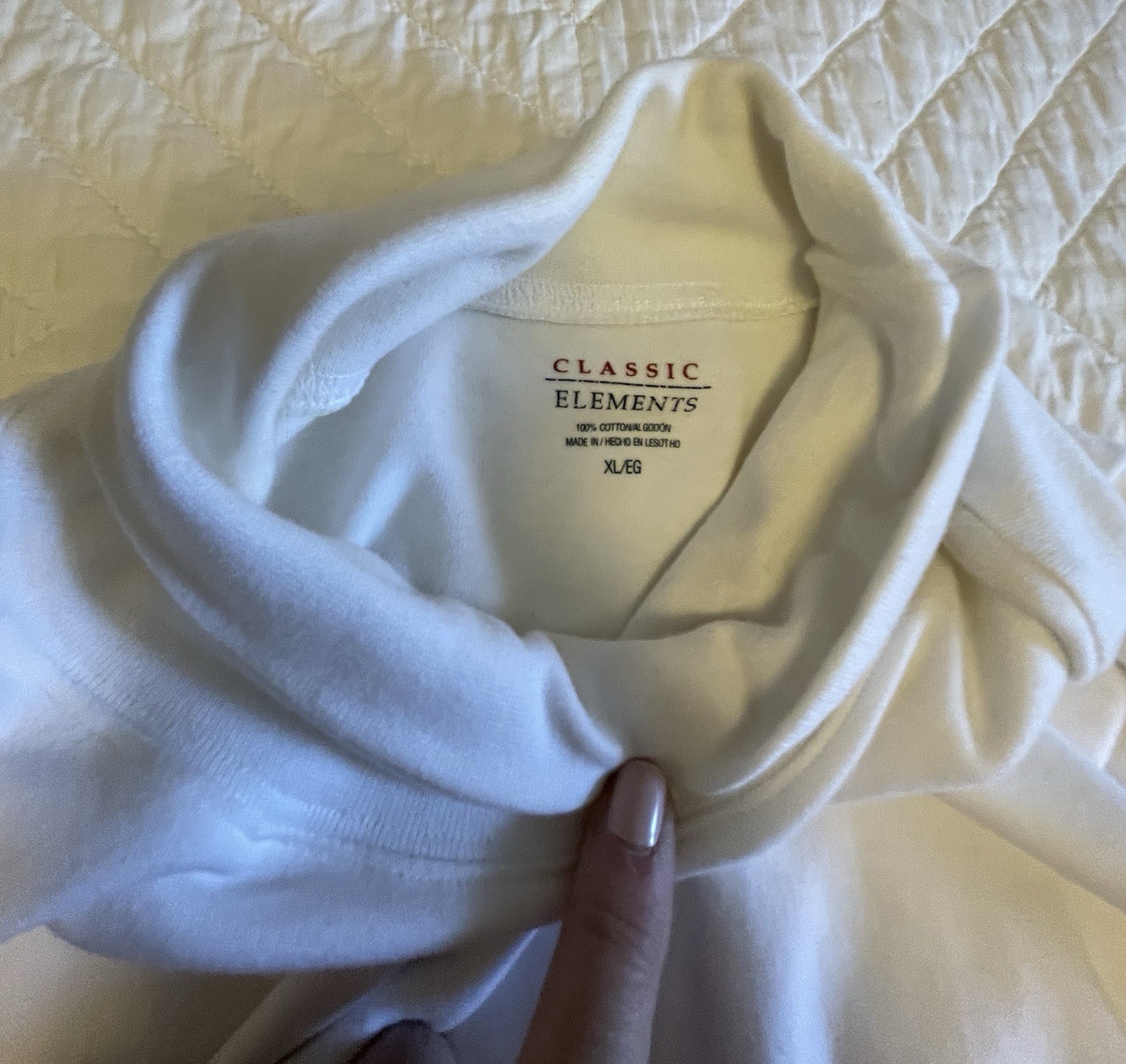 Classic Elements White Turtleneck Pullover Shirt … - image 6