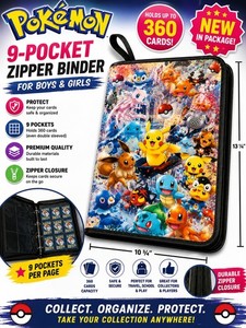 pokemon card album ebay 9 Pocket Trading for Pok emon Scrapbook for Po kemon Scrapbook Trading Cards Album Binder with 360 card capacity (black) Pokemon Card Album - 400