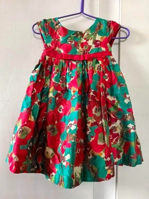 Atemberaubendes Baby Mädchen Kleid von John Lewis Blumenmuster 9-12 Monate 74-80 cm klassisch sehr guter Zustand