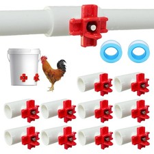 Automatic Chicken Waterer for Ducks Quail Bird Outdoor, Plastic Chicken Water...