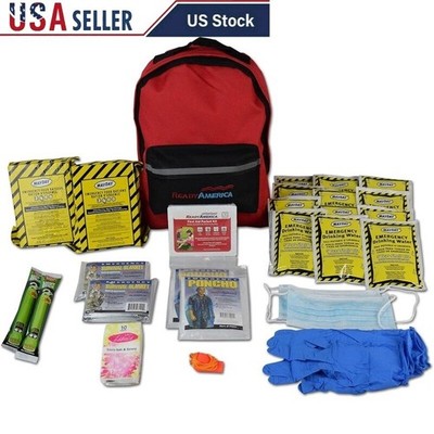 72 Hour Emergency Survival Kit 2 Person 3 Day Backpack First Aid Food Water Gear