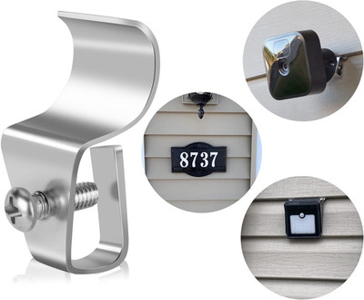 Vinyl Siding Clips - 10 Pack Hangers, Upgrade No-Hole Outdoor Camera Mount for B