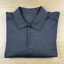 LULULEMON Men  s Short Sleeve Wicking Stretch Polo Shirt Large L Athleisure NEW