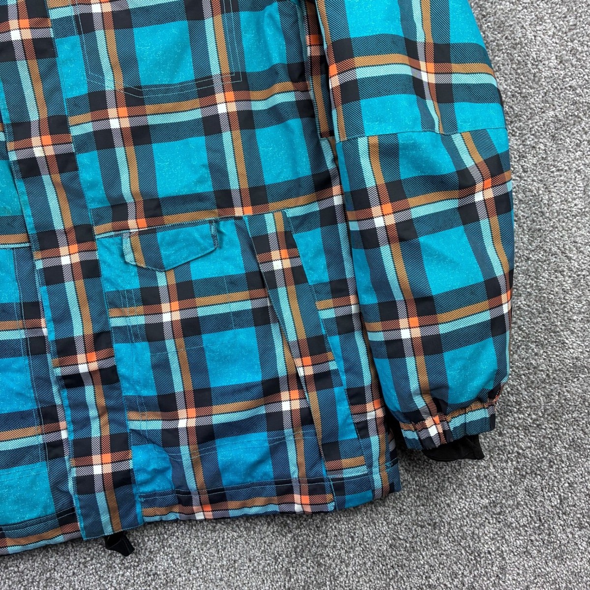 ❤️匿名配送❤️ O'NEILL スノーボードウェア ESCAPEシリーズ L 青 O'Neill Escape Series Jacket Mens Medium Blue Plaid Insulated