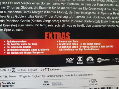 Criminal Minds Staffeln 1 2 3 4 5 DVD - Bild 6 von 8