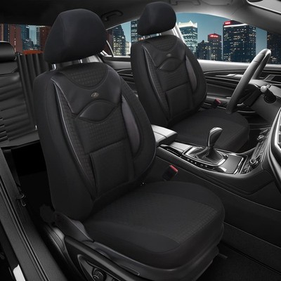 2x Sitzbezüge passend für Kia Sorento 3 UM ab 2015-2020 (Schwarz) | PRIME