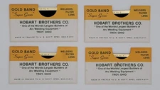 (4) Hobart Brothers Gold Band Super Green Welding Helmet Lens Shade #8 NOS