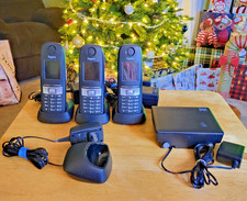 Gigaset Cordless Phone Handset S30852-S2828-R301-9 3 Handsets, 4 Bases, Box