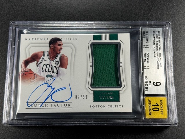 Jayson Tatum 2017 Panini National Treasures Rookie Patch Autographs