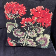 Elizabeth Bradley Completed Geranium Pillow