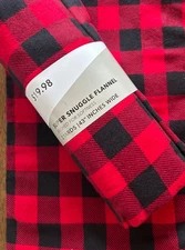 BRAND NEW super snuggle Flannel Fabric 2 Yards & 43” Cotton buffalo check red