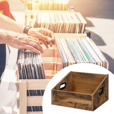Wood Vinyl Record Storage Organizer Album Storage Record Case Box
