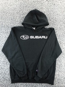 Champion Subaru Logo Black Basic Pullover Forester Impreza WRX STI Hoodie Sz L