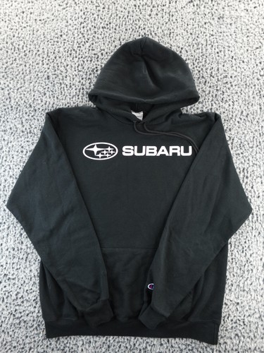 Champion Subaru Logo Black Basic Pullover Forester Impreza WRX STI Hoodie Sz L