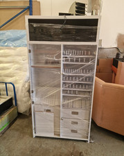 Freestanding Server Rack Cabinet Enclosure with Glass Front Door & Front Panels