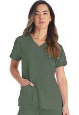 Dickies Scrubs EDS Essentials V Neck Top DK615 OLV Olive Free Shipping